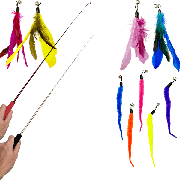 Feather Teaser Cat Toy Set