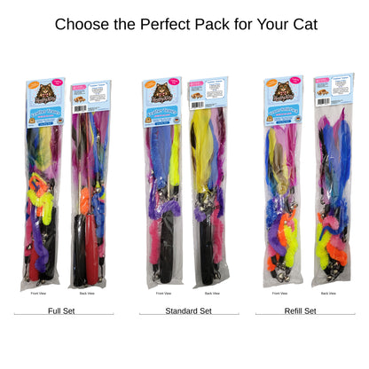 Feather Teaser Cat Toy Set